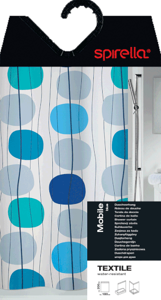 Tenda per doccia 180x200 cm Mobile – Spirella-image-1
