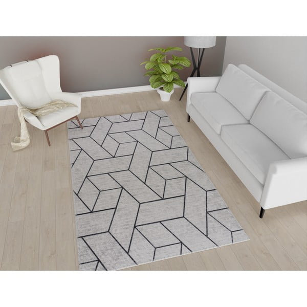 Tappeto lavabile grigio chiaro 160x230 cm - Vitaus-image-1