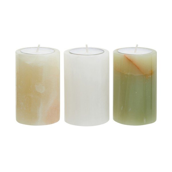Portacandele in set in pietra per lumino 3 pz Oleena – Premier Housewares