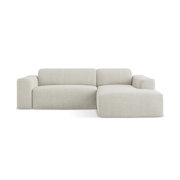 Divano angolare beige (con penisola a destra/con chaise lounge) Keli – Makamii