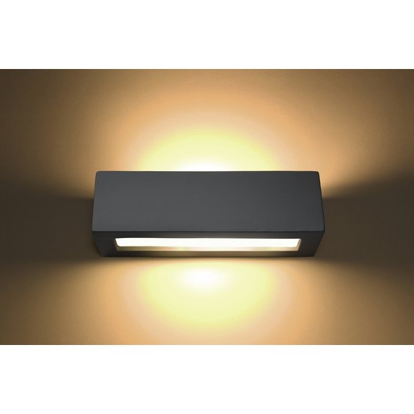 Lampada da parete in ceramica grigia Vega - Sollux-image-1