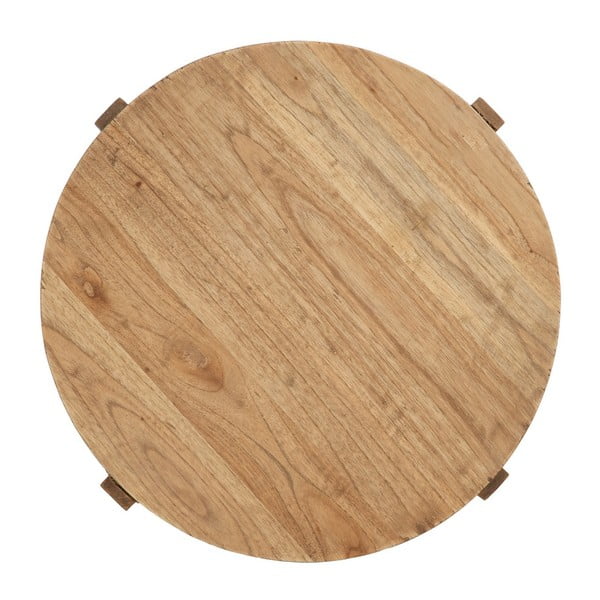 Tavolino rotondo in legno mindi massiccio ø 40 cm Dala – Ixia-image-3