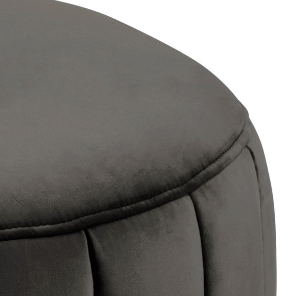 Pouf in velluto marrone-grigio , ⌀ 60 cm Doria - Actona-image-2
