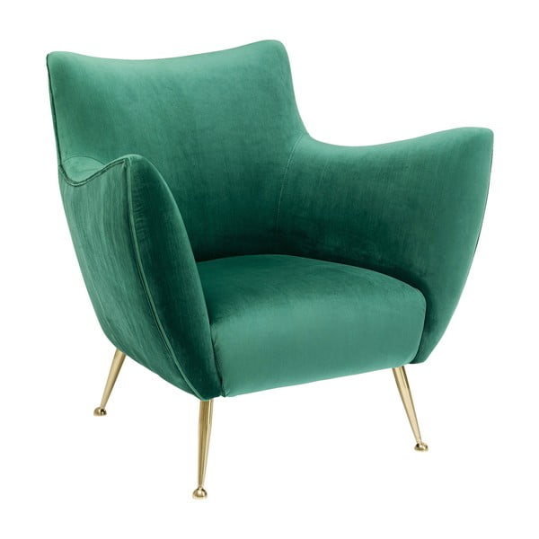 Poltrona in velluto verde Goldfinger - Kare Design