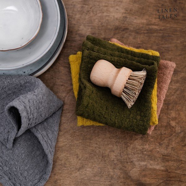 Asciugamani di lino in set da 2 26x26 cm Martini - Linen Tales-image-1