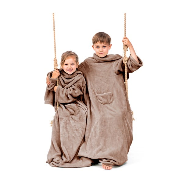 Coperta TV marrone con maniche Lazykids Lazy Kids - DecoKing