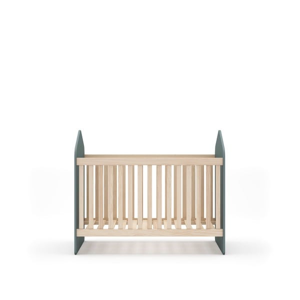 Lettino di colore naturale/verde polveroso con effetto pino 60x120 cm Estefania – Marckeric-image-2