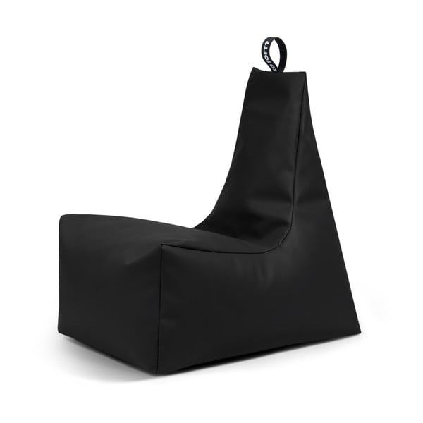 Puof a sacco nero con rivestimento in finta pelle Icy XL – So Soft?