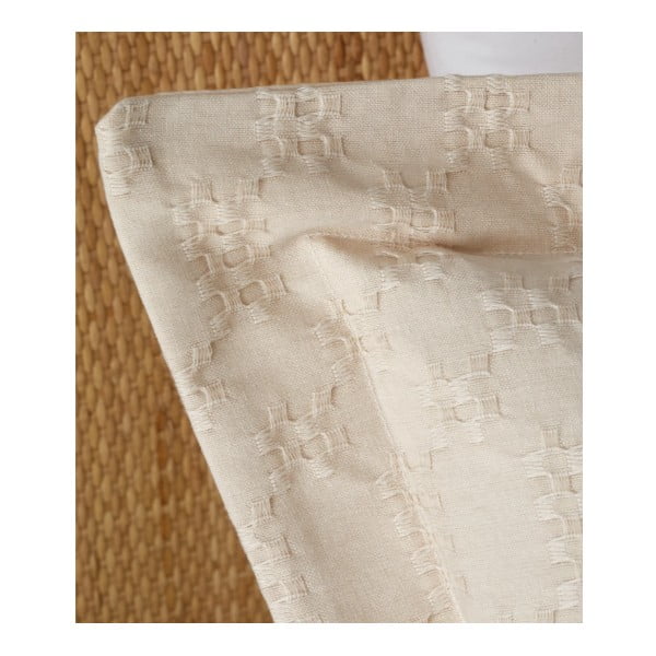 Biancheria da letto singola in cotone beige 135x200 cm Waffle Circle - Bianca-image-4