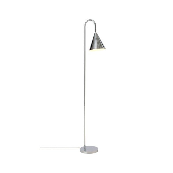 Lampada da terra color argento lucido in metallo con struttura flessibile (altezza totale 145 cm) Liam – Ellos Home-image-3