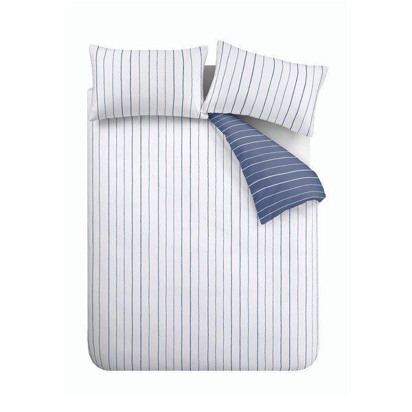 Biancheria da letto in cotone blu e bianco per letto matrimoniale 200x200 cm Hastings Stripe - Content by Terence Conran-image-2