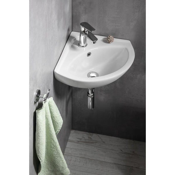 Lavabo bianco in ceramica 34x34 cm Luigi – Sapho-image-1