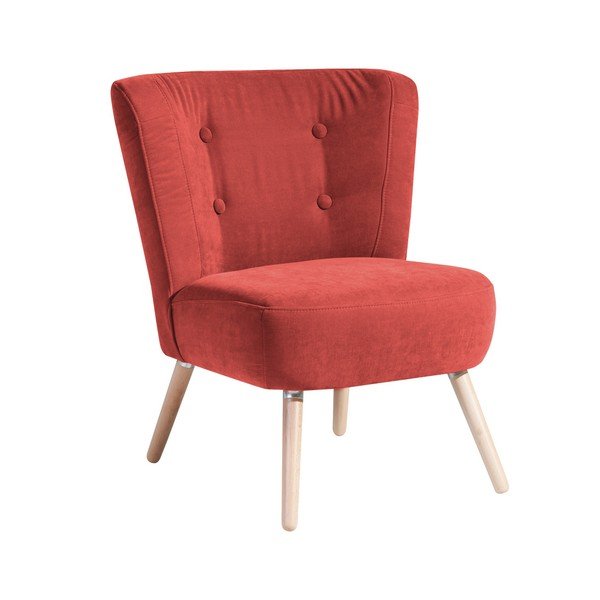 Poltrona rosso terracotta Neele Velor - Max Winzer