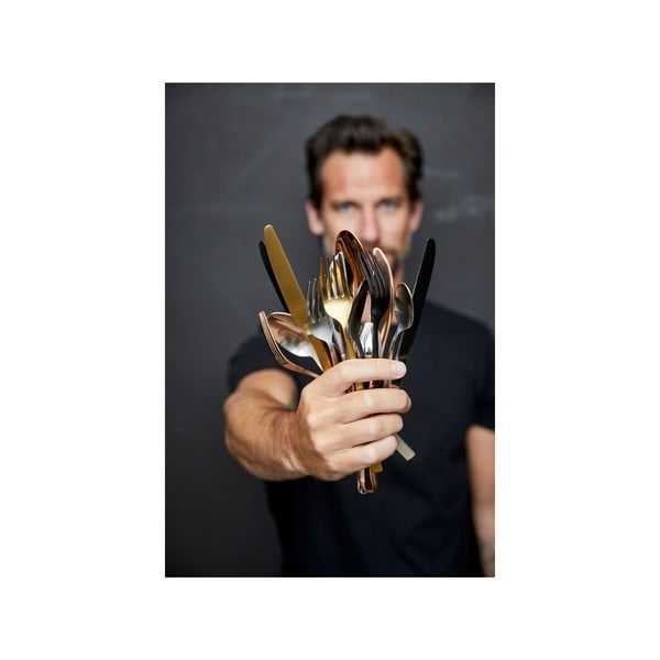 Posate color argento opaco in acciaio 16 pz – Bitz-image-3