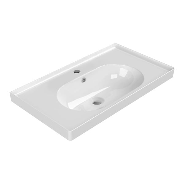 Lavabo bianco in ceramica 80x45 cm Brand – Sapho