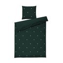 Set copripiumino e federa verde scuro in percalle di cotone per letto singolo 140x200 cm Christmas Fable – JUNA