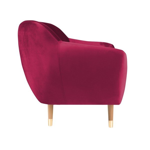 Poltrona in velluto rosa Benito - Mazzini Sofas-image-3