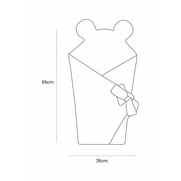 Copertina per neonati rosa in velluto a coste 35x65 cm – Meowbaby-image-2