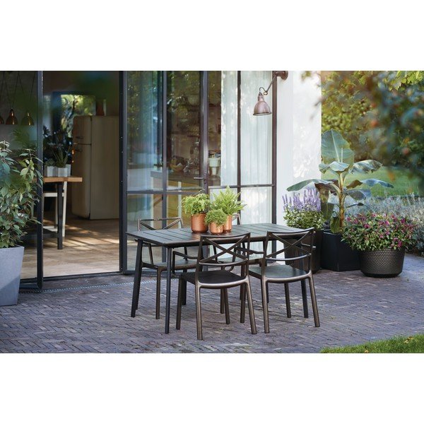 Tavolo da giardino nero Metalea - Keter-image-1