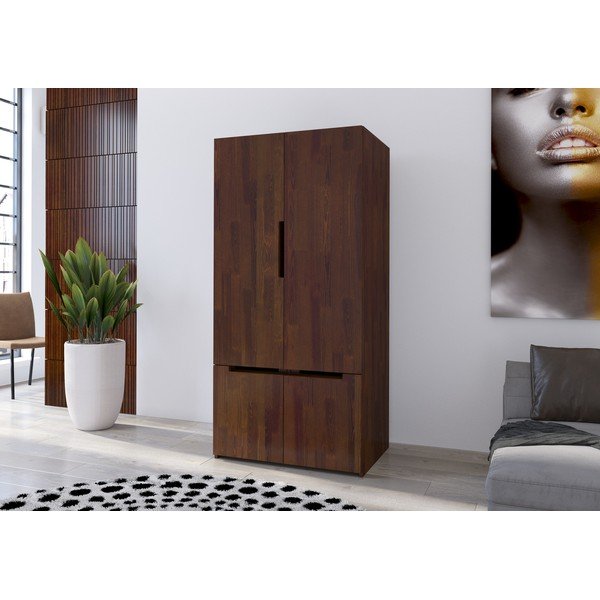 Armadio in legno di pino 86x180 cm Bergman - Skandica-image-1