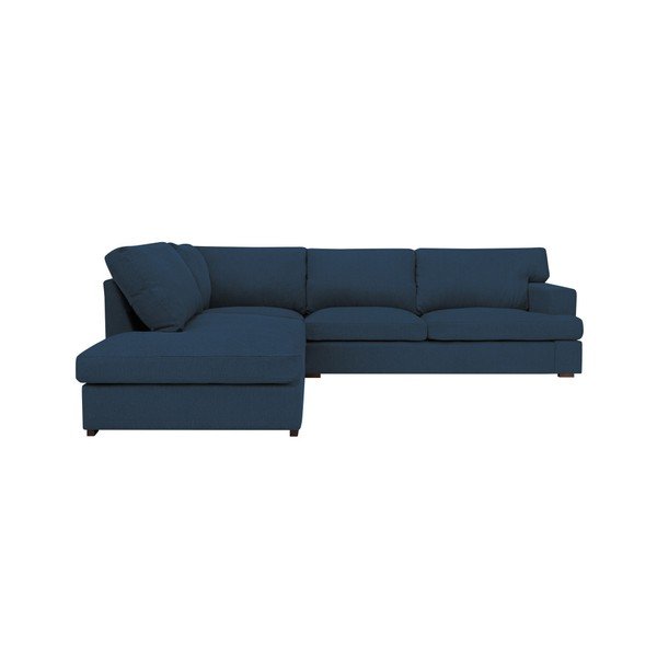 Modrá rohová pohovka Windsor & Co Sofas Daphne, levý roh