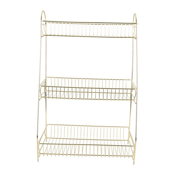 Scaffale da cucina in metallo a 3 ripiani color oro Tidy - PT LIVING-image-1