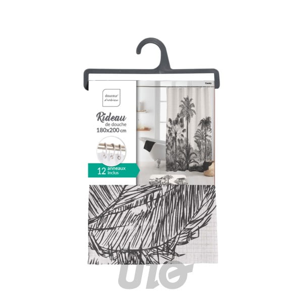 Tenda da doccia 180x200 cm Cocoty - douceur d'intérieur-image-2
