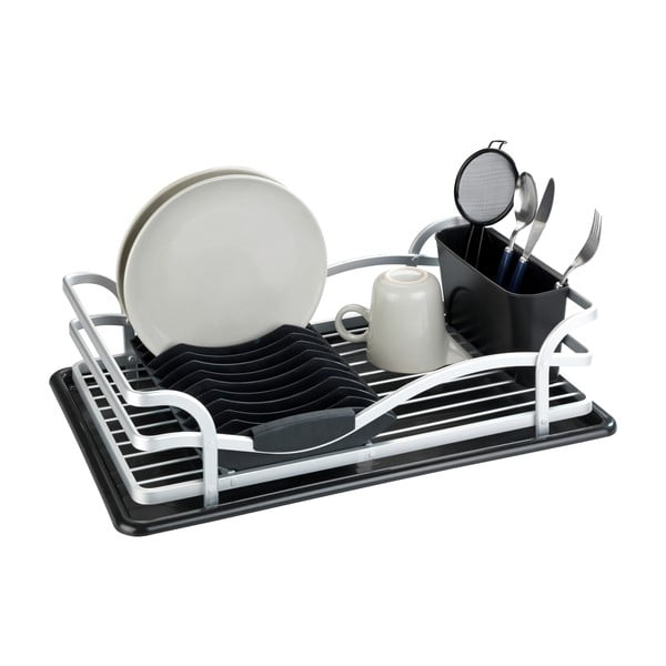 Scolapiatti in alluminio a goccia nera - Wenko-image-2