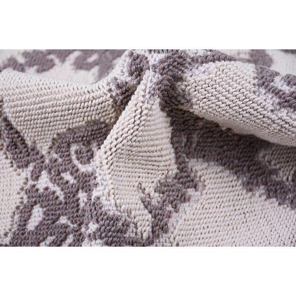 Tappeto in cotone grigio e beige , 100 x 150 cm Sarmasik - Vitaus-image-3