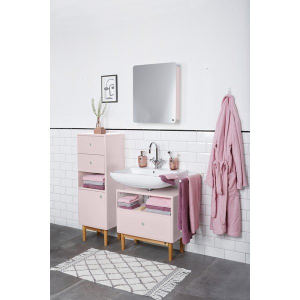 Mobile bagno sospeso rosa con specchio 50x58 cm Color Bath - Tom Tailor-image-3