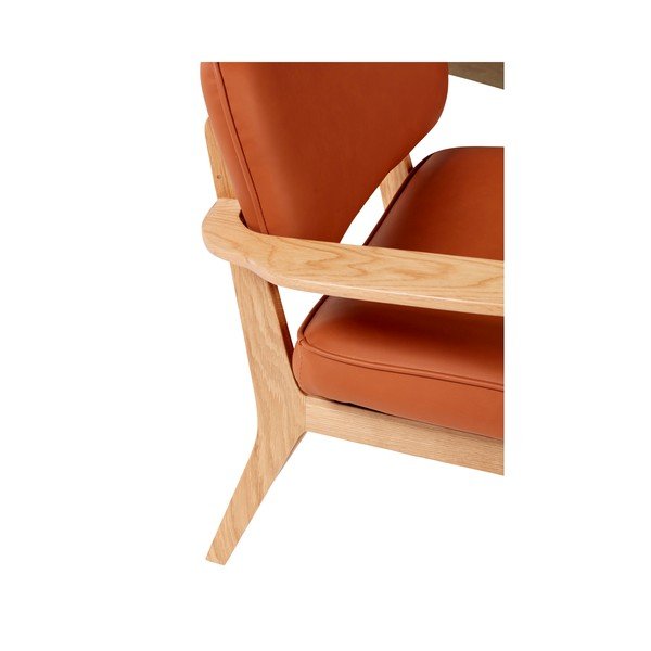 Poltrona in similpelle arancione Haze - Hübsch-image-3