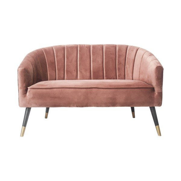 Divano in velluto rosa Royal - Leitmotiv