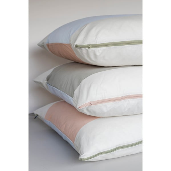 Set per letto singolo esteso azzurro in percalle in cotone 140x220 cm Colore - Mette Ditmer Denmark-image-3