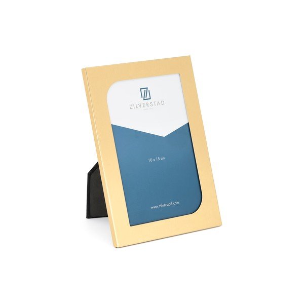 Cornice color ottone in metallo verticale con sostegno 12x17 cm Grenoble – Zilverstad