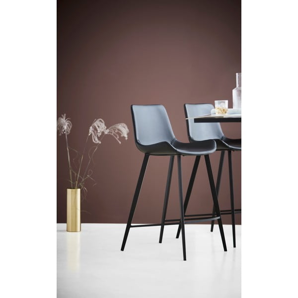 Sedia da bar in similpelle nera DAN-FORM Danimarca , altezza 91 cm Hype - DAN-FORM Denmark-image-1