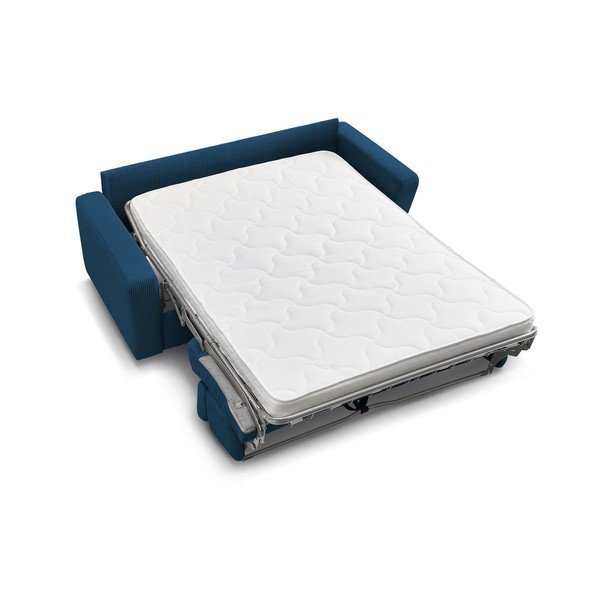 Divano in blu scuro allungabile con rivestimento in velluto a coste 195 cm Monaco – Bobochic Paris-image-4