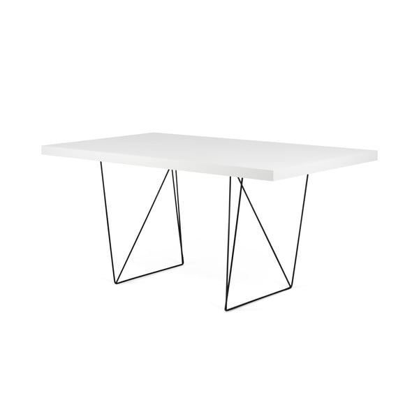 Tavolo bianco con gambe nere , 180 x 77 cm Multi - TemaHome-image-1