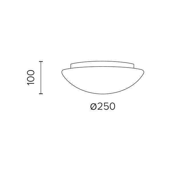 Lampada da soffitto bianca ø 25 cm con paralume in vetro Mato - Sotto Luce-image-2
