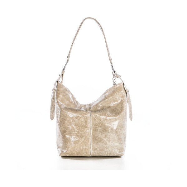 Kožená kabelka Hobo Beige-image-1