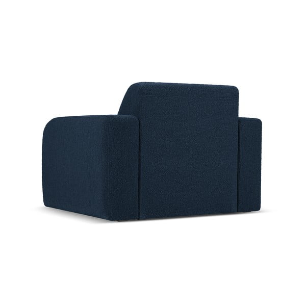 Poltrona bouclé blu scuro Molino - Micadoni Home-image-3