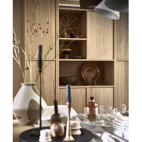 Libreria modulare in rovere naturale 77x199 cm Modulair - vtwonen-image-4