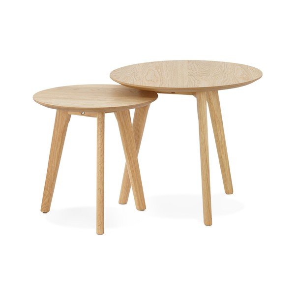 Set di 2 tavoli contenitori naturali Espino - Kokoon