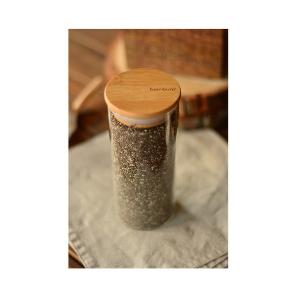 Vaso di vetro con coperchio , 450 ml Bolla - Bambum-image-3