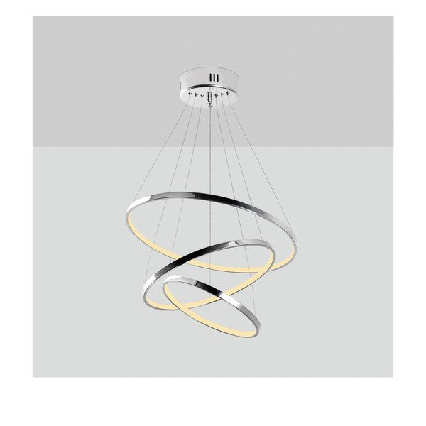 Lampada a sospensione LED in argento ø 50 cm Simit - Opviq lights-image-2