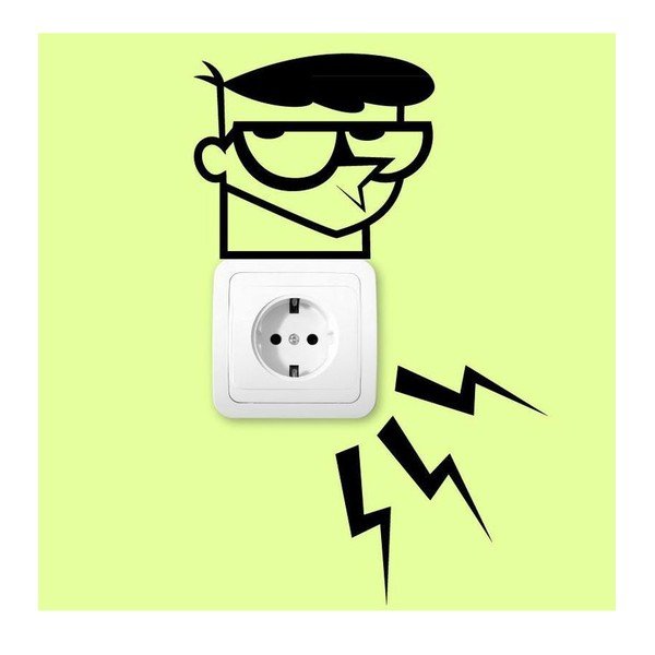 Samolepka Electric Lab for Plug