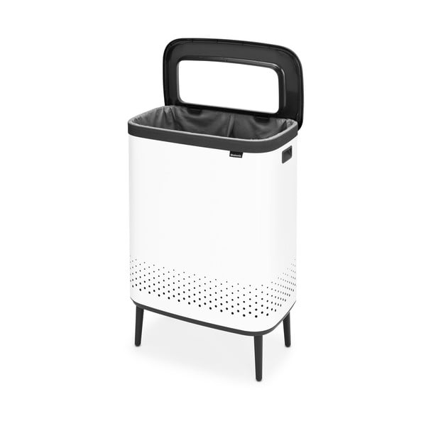 Cesto portabiancheria in metallo bianco 90 l Bo Hi - Brabantia