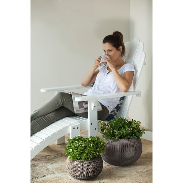 Vaso per fiori in plastica da appendere/parete ø 28 cm Cozy Harvest Brown – Keter-image-3