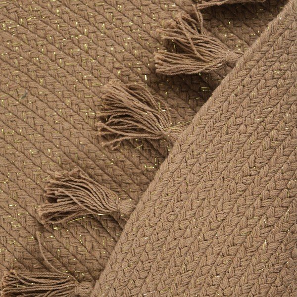 Tappeto marrone fatto a mano ad alto contenuto di cotone , ø 140 cm Lisette - Nattiot-image-2