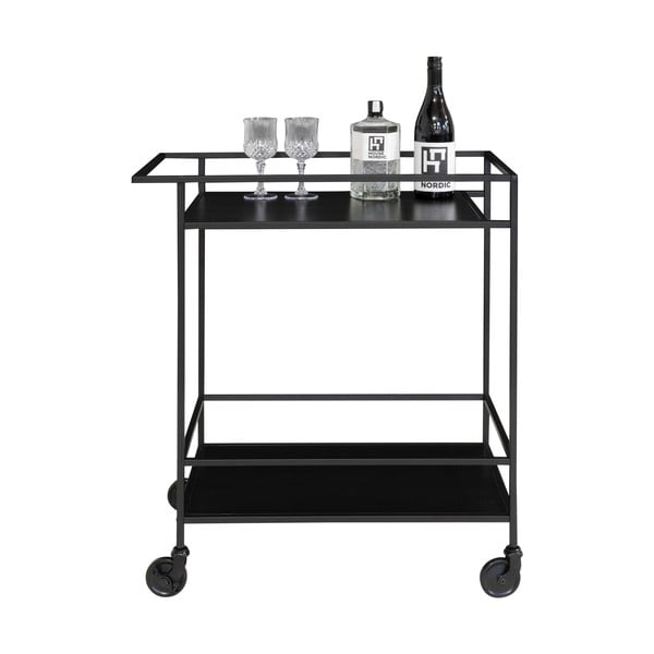 Carrello bar nero con struttura in acciaio Vita - House Nordic-image-4