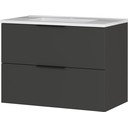 Mobile con lavello color antracite opaco da appendere 81x61 cm Crandon – Germania
